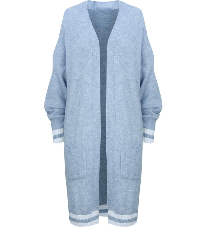 Teplý měkký svetr LONG s pruhy