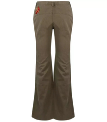 Dámské džíny s nízkým náběhem a výšivkou z džínoviny