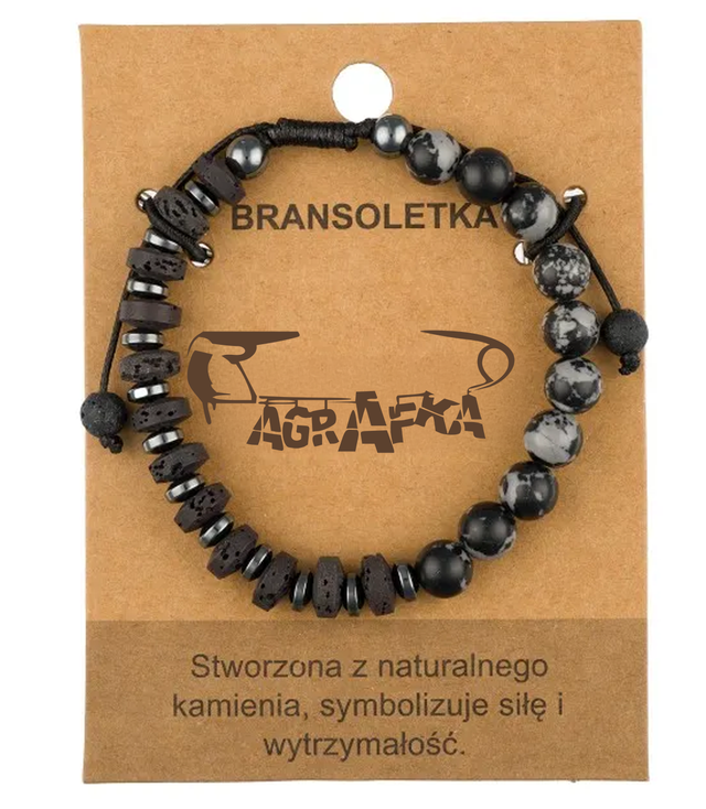 Pánský náramek s přírodními kameny