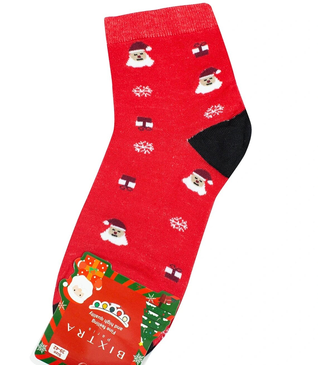 Vánoční ponožky teplé ponožky Dárek SANTA unisex 1 PAIR