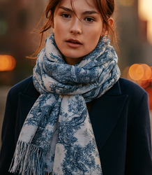 Dámská luxusní šála s květinovým vzorem 180x70