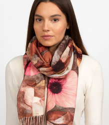 Dámský čtvercový šátek s třásněmi AGRAFKA