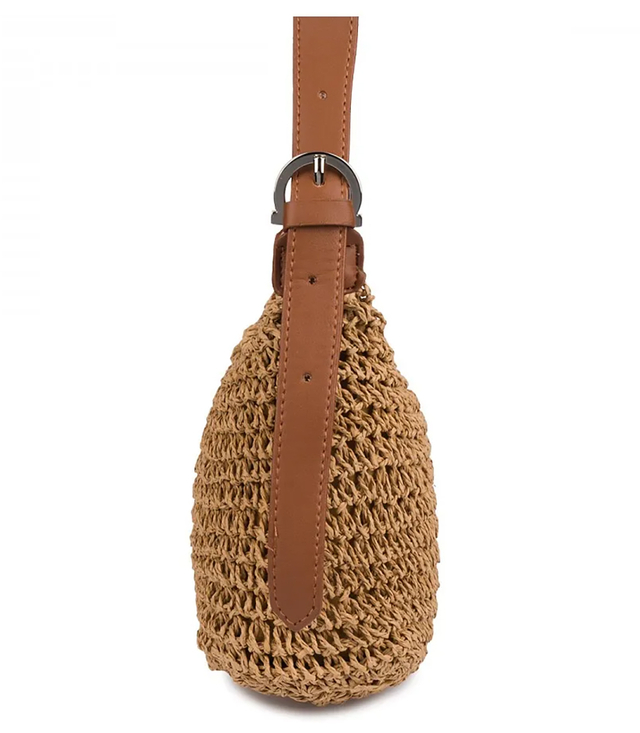 Boho kabelka z rafie s nastavitelným silnějším popruhem