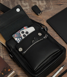 Pánská malá obdélníková polstrovaná taška elegantní