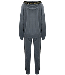 Velurová souprava DRES s opaskem