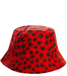 Oboustranná čepice BUCKET HAT potisk listů