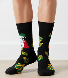 Pánské vánoční ponožky - zimní, teplé, vánoční vzory