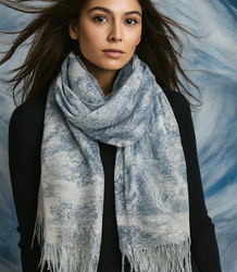 Dámská luxusní šála s květinovým vzorem 180x70