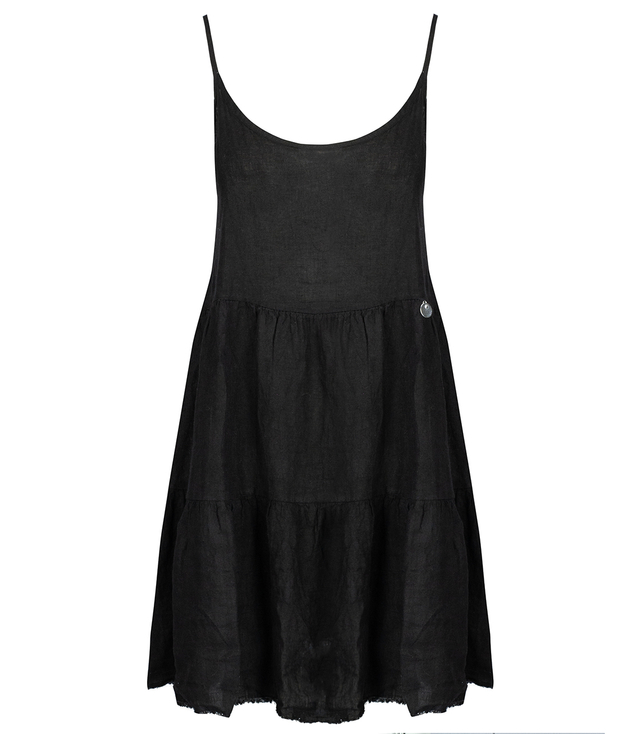 Letní plátěné šaty s otevřenými ramínky LANILA