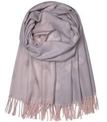 Tkaná šála šátek s puntíky 2 barvy