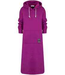 Dlouhé mikinové oversize šaty