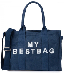 Velká jednobarevná nákupní taška s nápisem "My Bestbag