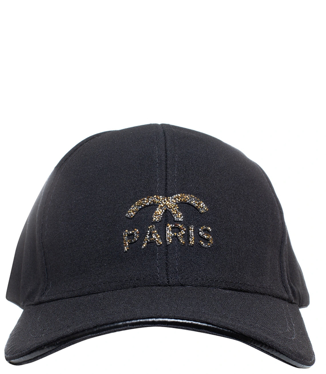 Dámská čepice Beanie Cap zdobená nápisem PARIS z krystalů