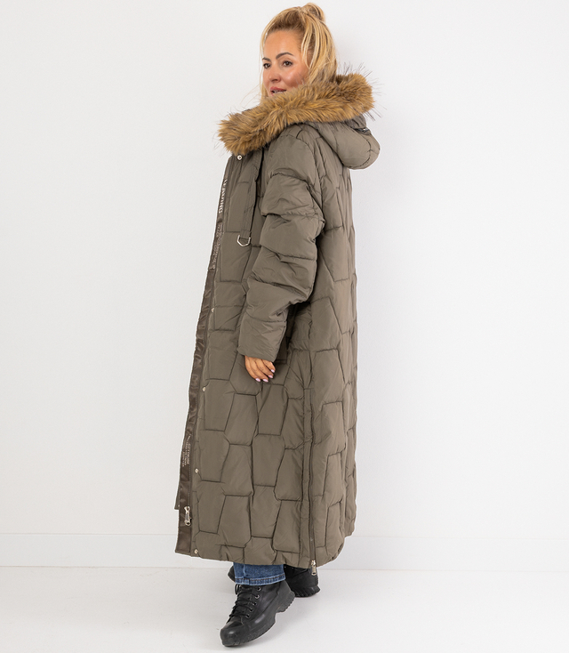 Dlouhá prošívaná zimní bunda URBAN LONG PUFF
