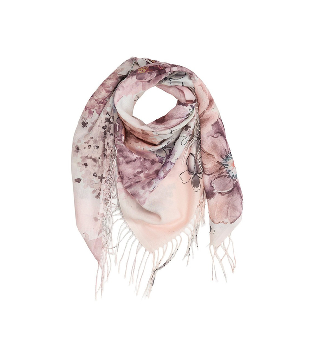 Dámský šátek s květinovým vzorem 100x100