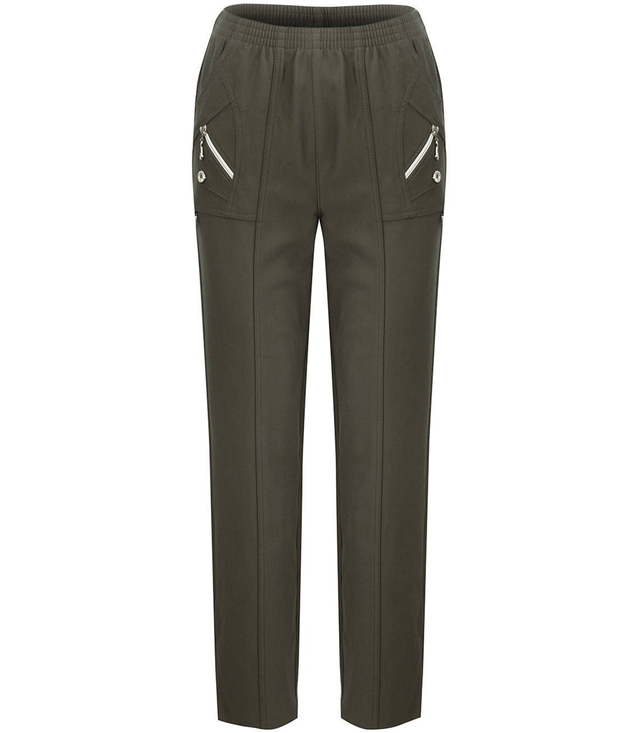 Pohodlné kalhoty s elastickým pasem zimní