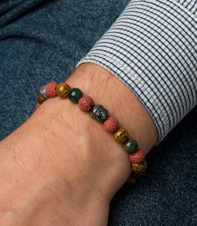 Pánský náramek s přírodními kameny