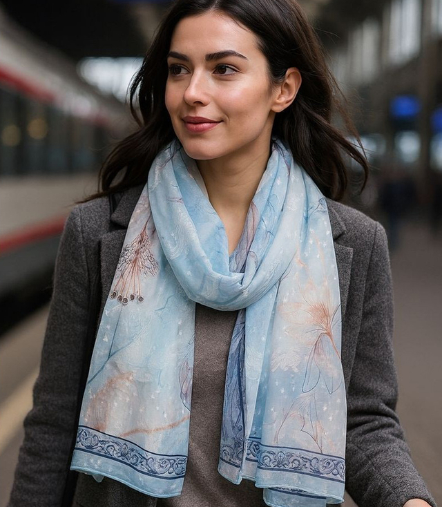 Dámský vzorovaný šátek 70x180