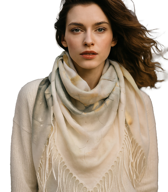 Dámská šála s květinovým vzorem 180x70