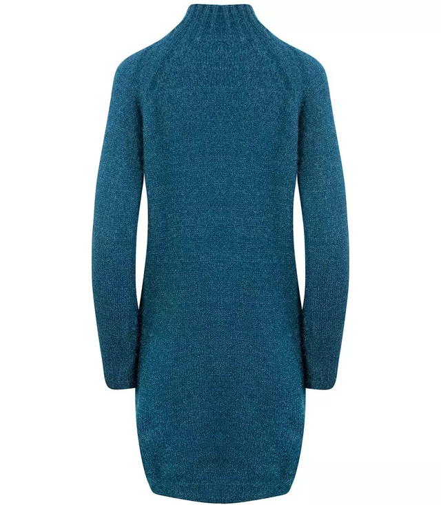 Pletené šaty s rolákem a vlněným rolákem