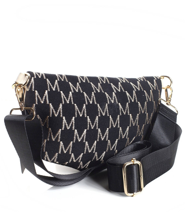 módní ledvinový sáček Crossbody taška LETTER M