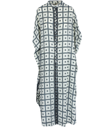 Dlouhé etnické šaty BAT s barevnými vzory, hedvábí NOVENTA