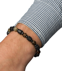 Pánský náramek s přírodními kameny