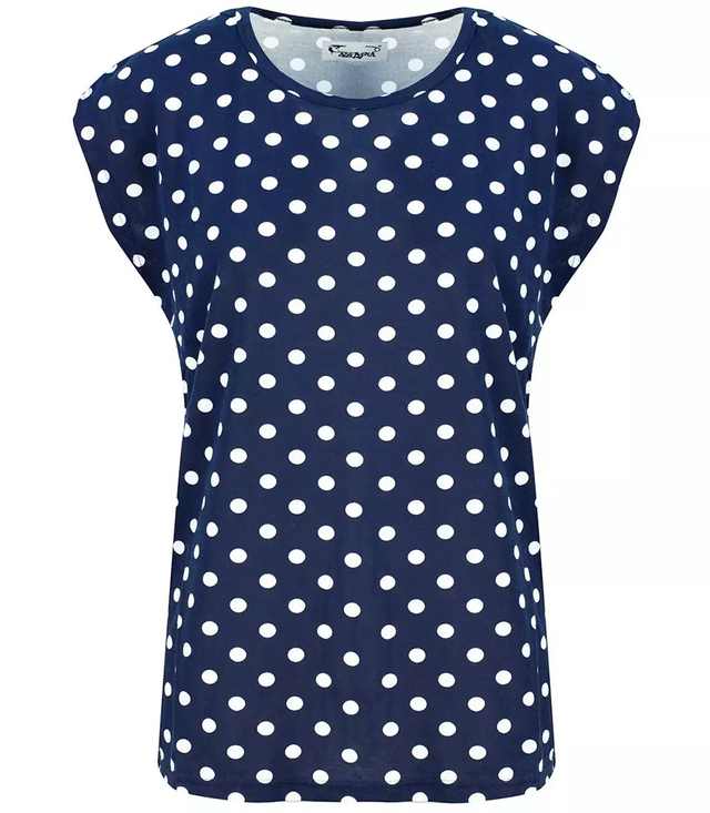 Dámská halenka top Tričko s potiskem hrášek