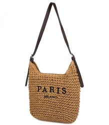 PARIS MILANO pletená kabelka s řemínkem z ekokůže