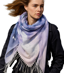 Dámská šála s květinovým vzorem 180x70