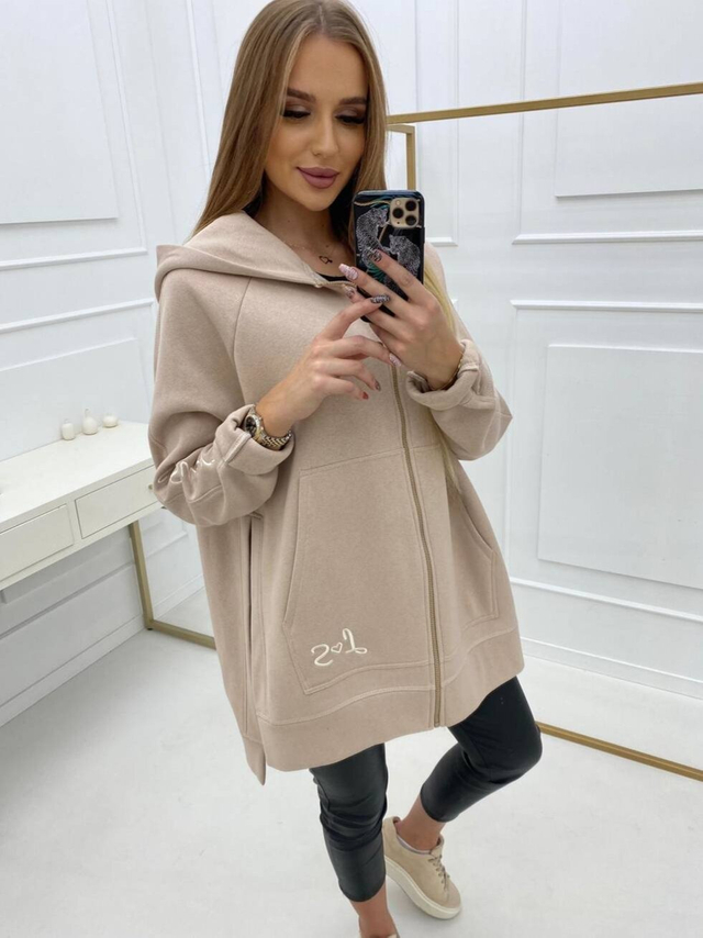 Teplá silná BLUZA s rozparkem