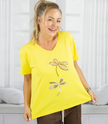 Halenka s ozdobnou aplikací vážky LIBELLA