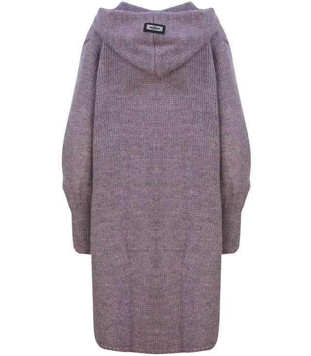 Dlouhý tlustý svetr CARDIGAN bufetový rukáv