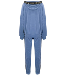 Velurová souprava DRES s opaskem