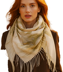 Dámský šátek s květinovým vzorem 100x100