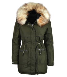 MEGA bunda parka dvojitý kabát