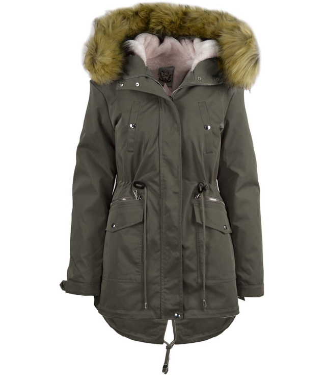 Stylová bunda kabát parka zimní 2v1 medvěd