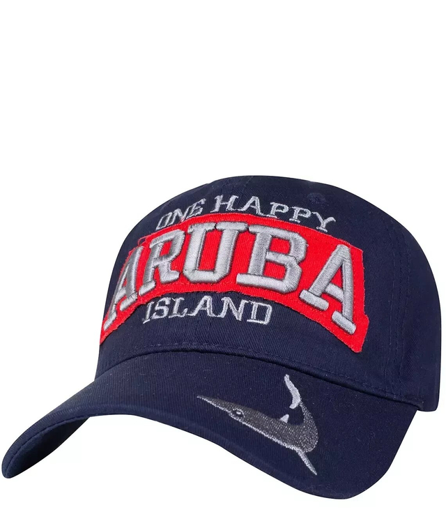 Baseballová čepice zdobená nápisem ARUBA