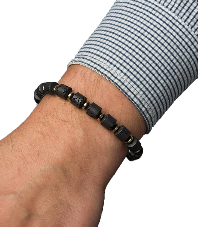 Pánský náramek s přírodními kameny