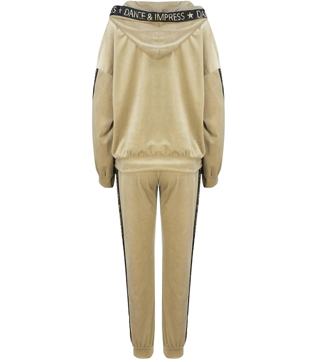 Velurová souprava DRES s opaskem