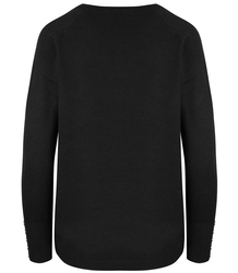 Klasický hladký dámský svetr na knoflíky MARIA