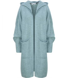 Dlouhý tlustý svetr CARDIGAN bufetový rukáv