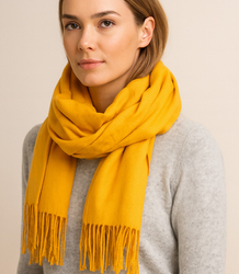 Měkká velká šála s třásněmi klasická