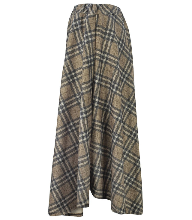 Kostkovaná sukně midi maxi