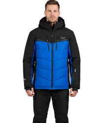 Pánská prošívaná zimní bunda s kapucí dvoubarevná