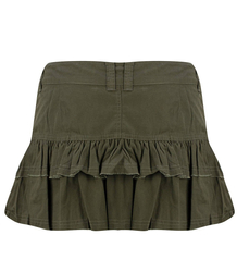 Krátká mini sukně s volánky ve stylu boků