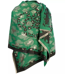 Teplá šála barevná moro třpytky