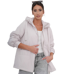 Dámská přechodná bunda oversize s kapucí ZUZA