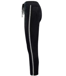 Velurové leopardí legíny tepláky