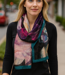 Dámský vzorovaný šátek 70x180